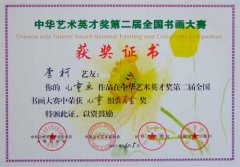 第二届中华艺术英才奖全国书画大赛获奖名单